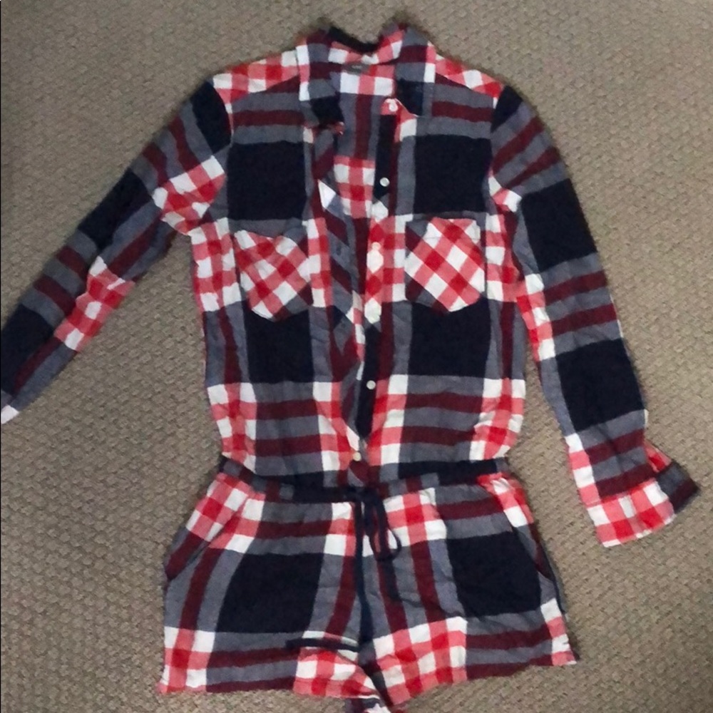 Aerie flannel pajama shortie